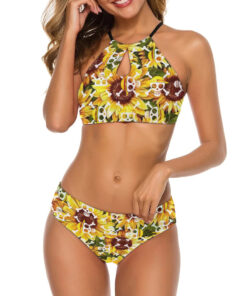 Stawhat Pirate Logo x Sunflower Women’s Cami Keyhole One-piece Swimsuit