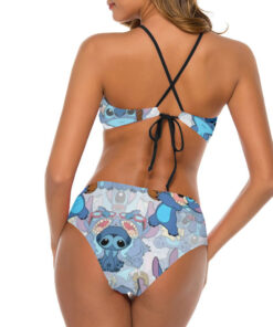 Stitch In Holiday Women’s Cami Keyhole One-piece Swimsuit