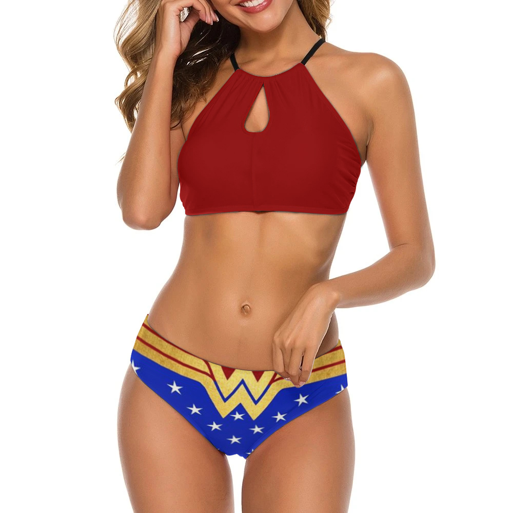 Wonder Woman Twinkle Women’s Cami Keyhole One-piece Swimsuit