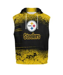 Pittsburgh Steelers Men’s All Over Print Sleeveless Hoodie – Model H15