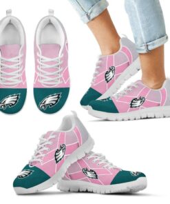 Philadelphia Eagles Cancer Pink Ribbon Sneakers