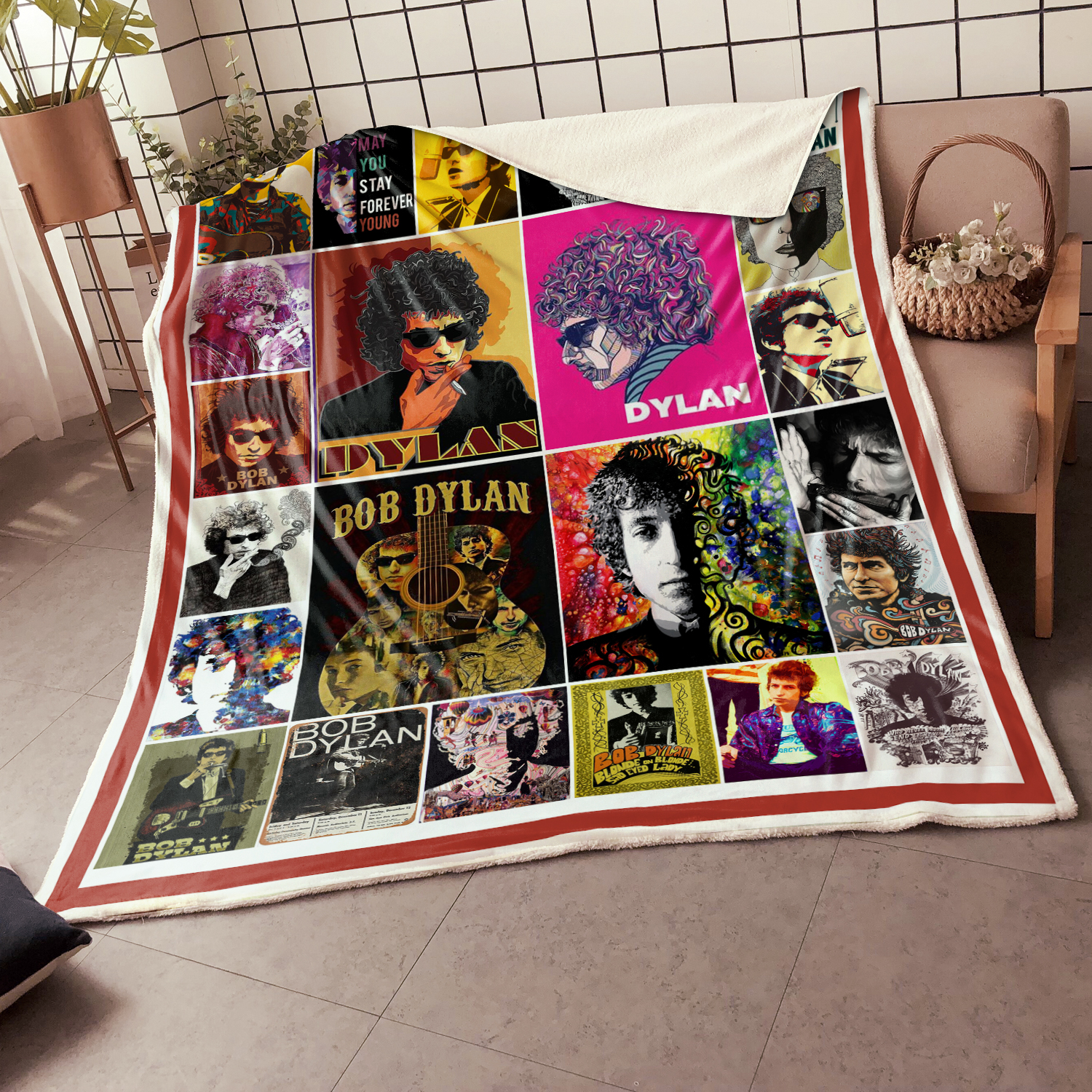 Bob Dylan 1 Quilt Blanket I1D1