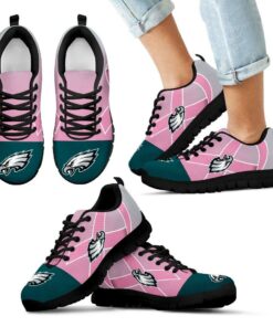 Philadelphia Eagles Cancer Pink Ribbon Sneakers