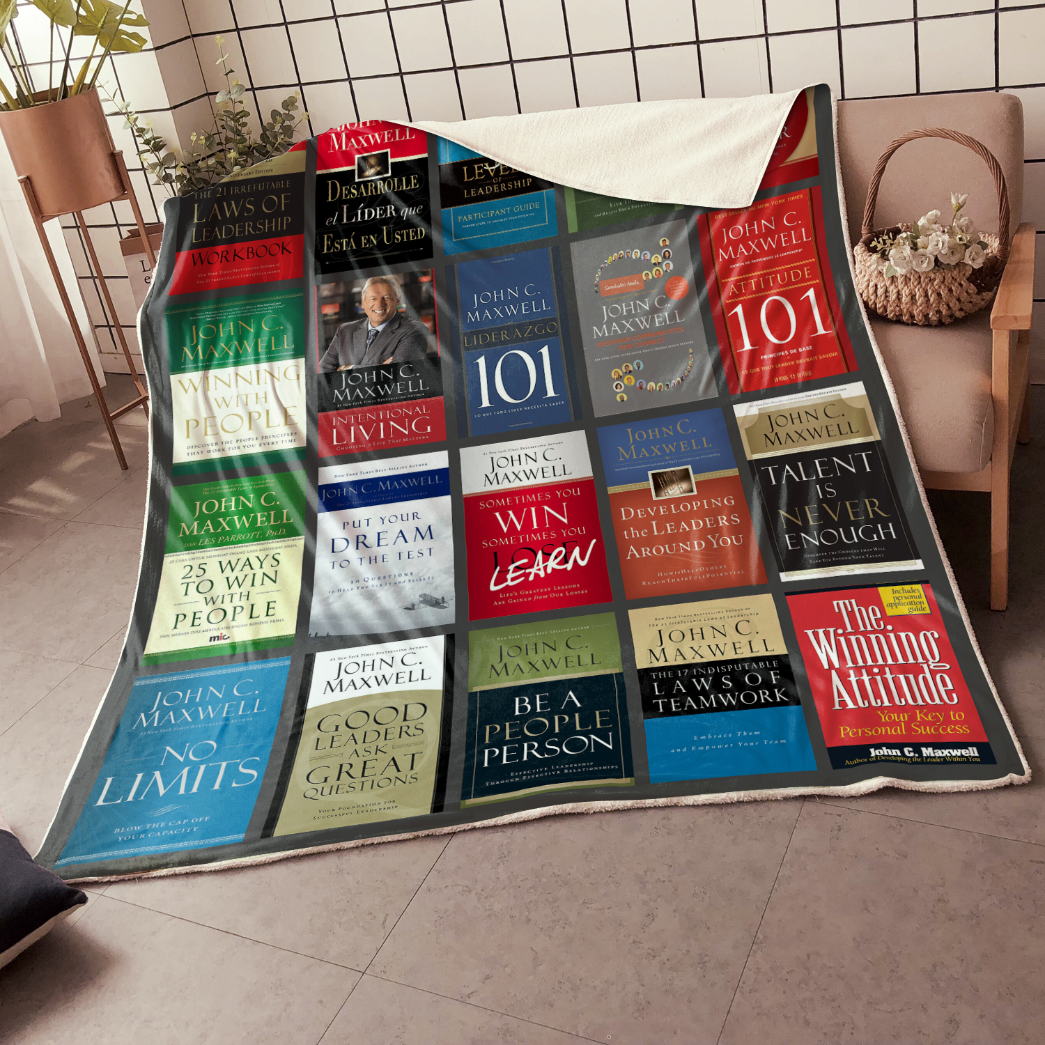 John C. Maxwell Books Quilt Blanket