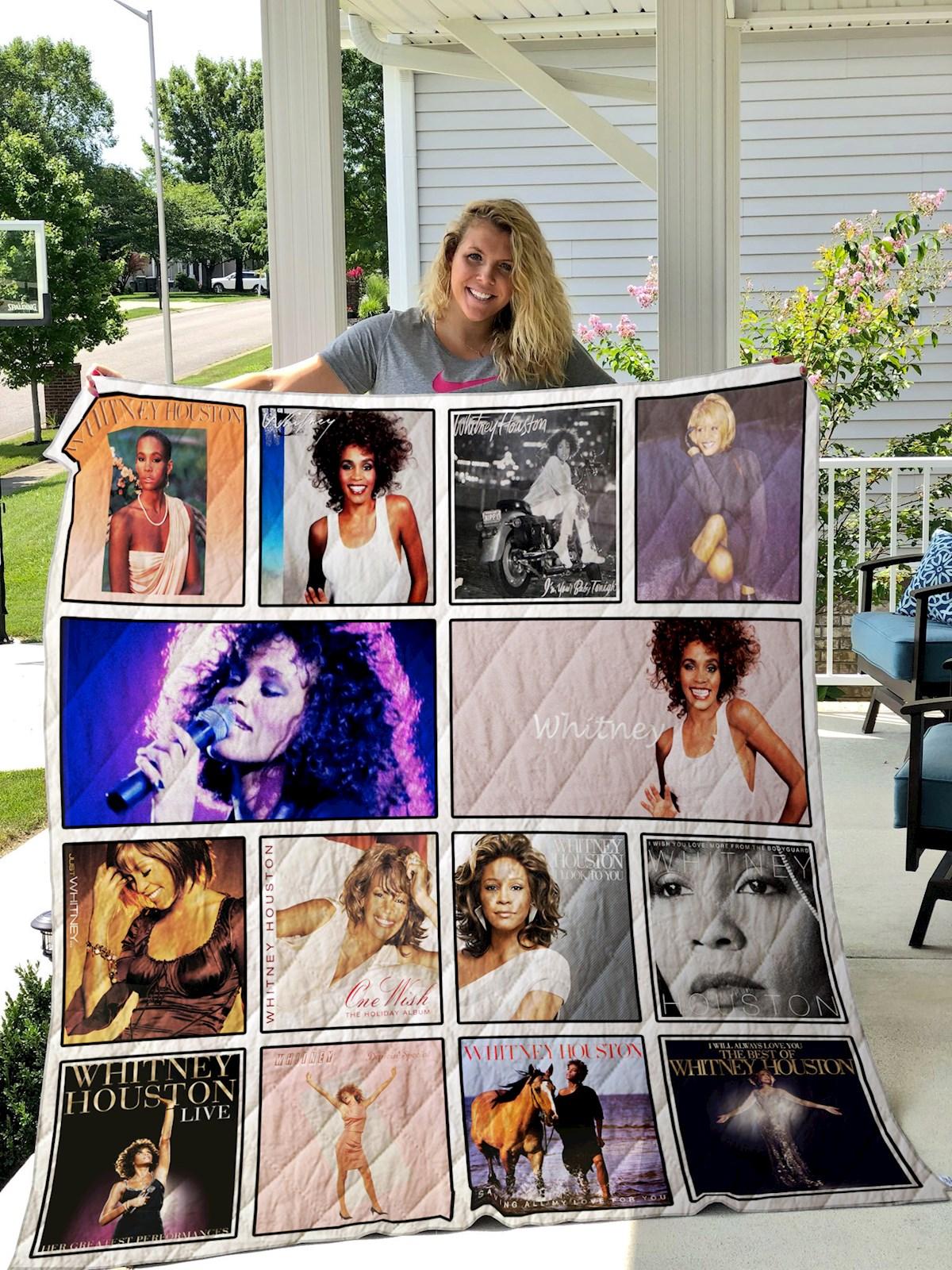 Whitney Houston Quilt Blanket