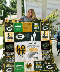 Green Bay Packers – TO MY SON – Love MOM Quilt