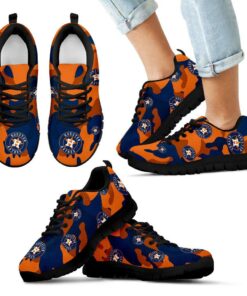 Houston Astros Cotton Camouflage Fabric Military Solider Style Sneakers