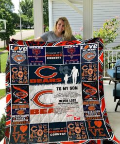 Chicago Bears – TO MY SON – Love DAD Quilt